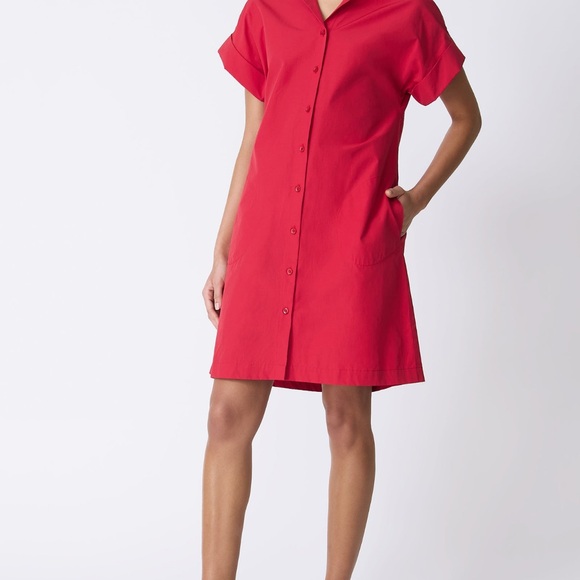 KAL RIEMAN KIMONO SHIRT DRESS, NWT, short sleeve, collared, light pink, size XL - Picture 12 of 14